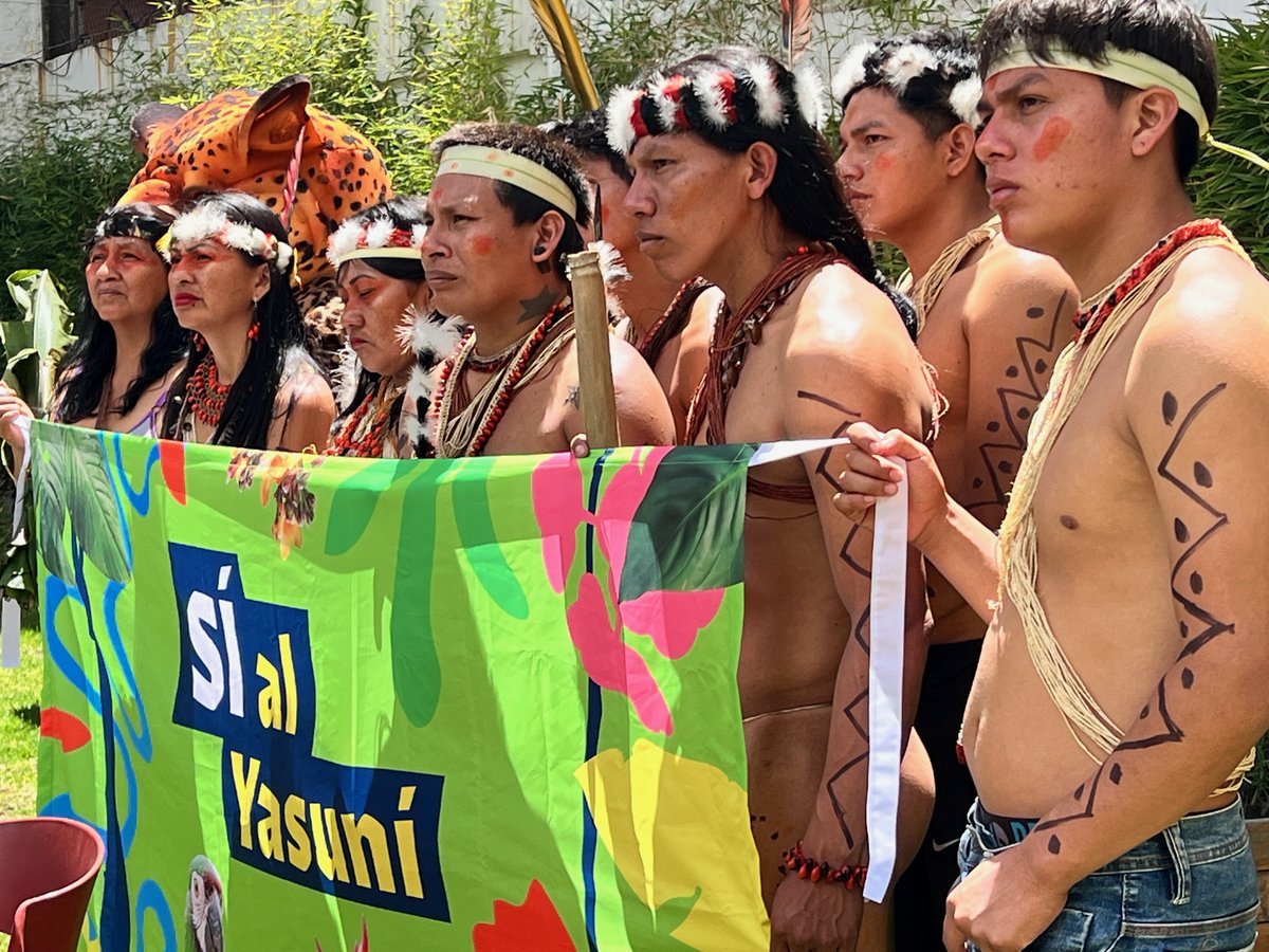 asoltani's tweet image. On August 20, Ecuadorians have a chance to make history, voting #YesToLife #YestoYasuni for protecting biodiverse rainforests, isolated indigenous peoples, &amp;amp; global climate, becoming the first nation to transition to a post fossil fuel era.  
Youth Caravan heads to Ecuador Coast.