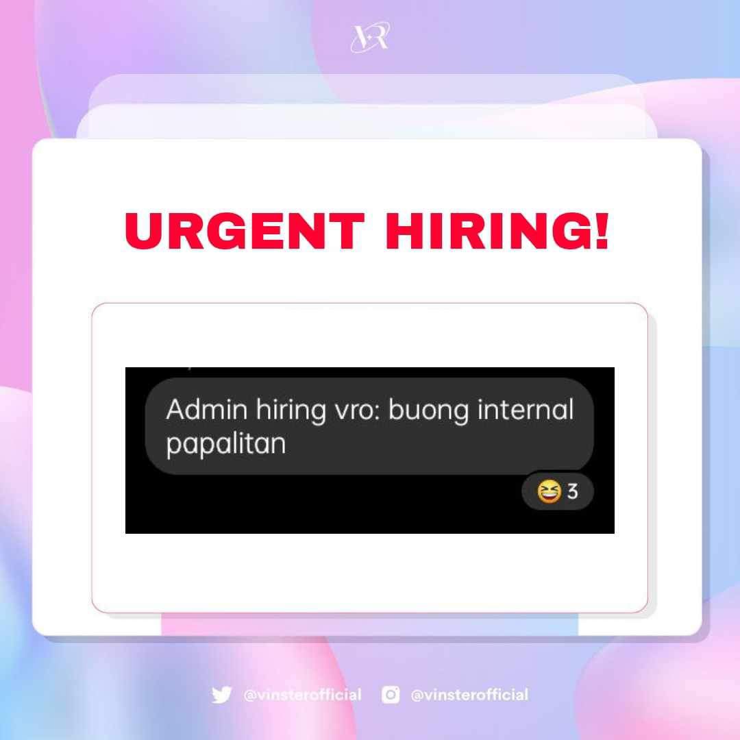 vincitwts's tweet photo. nag open lang talaga ako para-iRT to, apply kau at itaguyod ang bagong vro kimih! (no seriously magapply kayo) https://t.co/cfjTHx9424