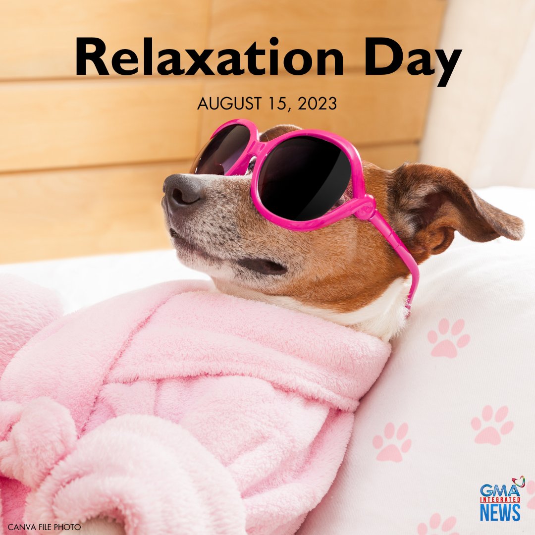 gmanews's tweet photo. Deserve mo ang pahinga ngayong Relaxation Day! Ano ang nakakapagpa-relax sa'yo? https://t.co/bMThMmGnKi