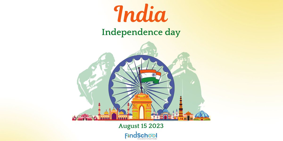 FindSchoolIndia's tweet photo. Celebrating the freedom to dream, to achieve, and to be the best version of ourselves. Happy Independence Day to all Indians.

#india #independent #independanceday #Aazadi #Aazad #15august #15august2023 #15augustspecial #lovecountry #OurNation #tiranga #freedom #FreedomOfSpeech https://t.co/aKa6NzCFz3
