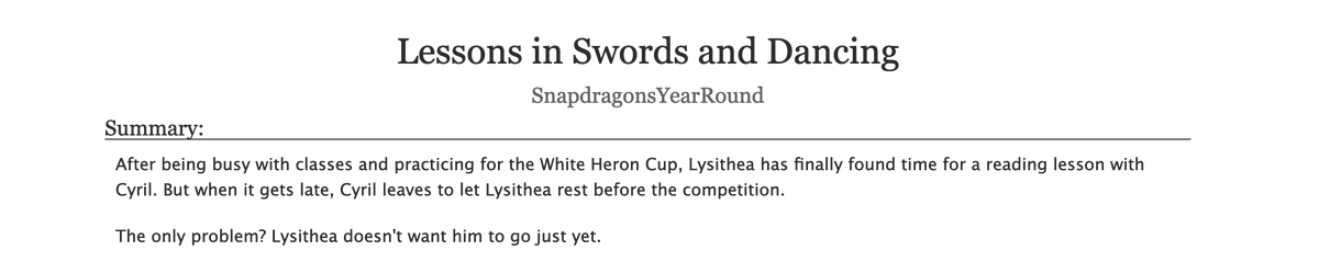 In honor of Cyril being officially announced for FE Heroes, I am going to shamelessly plug the two fics I wrote as a contributor for the <a href="/CyrilCYL7/">Vote Cyril for CYL7</a> campaign!

Thank you to the mods who organized the campaign, and thank you to everyone who voted for Cyril!

Links below!
