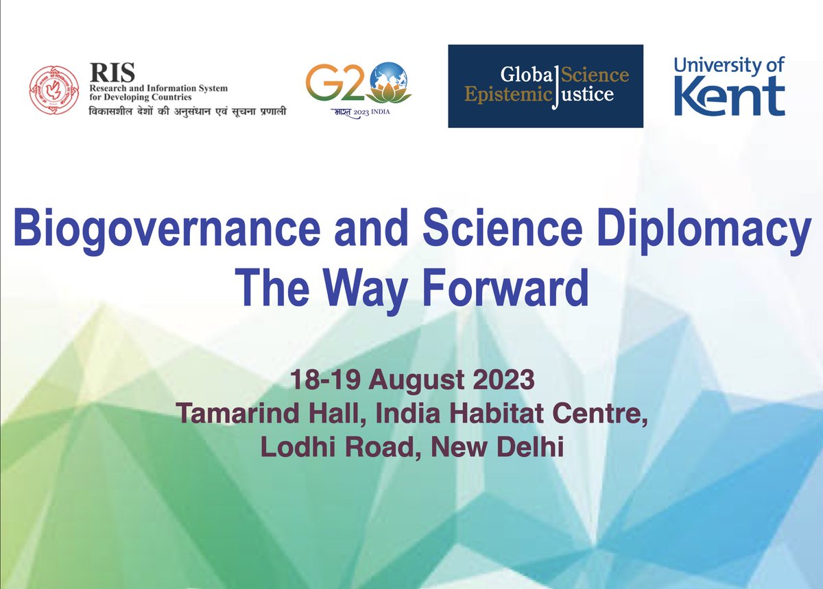 Joy Y. Zhang (@profjoyzhang) on Twitter photo On way to Delhi!! I’m so pleased to co-organise this high level UK-India dialogue on biogovernance and #ScienceDiplomacy with <a href="/KRavisrinivas/">Krishna Ravi Srinivas PhD</a> <a href="/RIS_NewDelhi/">RIS</a>.
Full programme: tinyurl.com/k86dps56
<a href="/CentreEpistemic/">Centre for Global Science and Epistemic Justice</a> <a href="/SSPSSR/">SSPSSR, University of Kent</a> <a href="/UniKentResearch/">Research and Innovation Services</a> On way to Delhi!! I’m so pleased to co-organise this high level UK-India dialogue on biogovernance and #ScienceDiplomacy with <a href="/KRavisrinivas/">Krishna Ravi Srinivas PhD</a> <a href="/RIS_NewDelhi/">RIS</a>.
Full programme: tinyurl.com/k86dps56
<a href="/CentreEpistemic/">Centre for Global Science and Epistemic Justice</a> <a href="/SSPSSR/">SSPSSR, University of Kent</a> <a href="/UniKentResearch/">Research and Innovation Services</a>