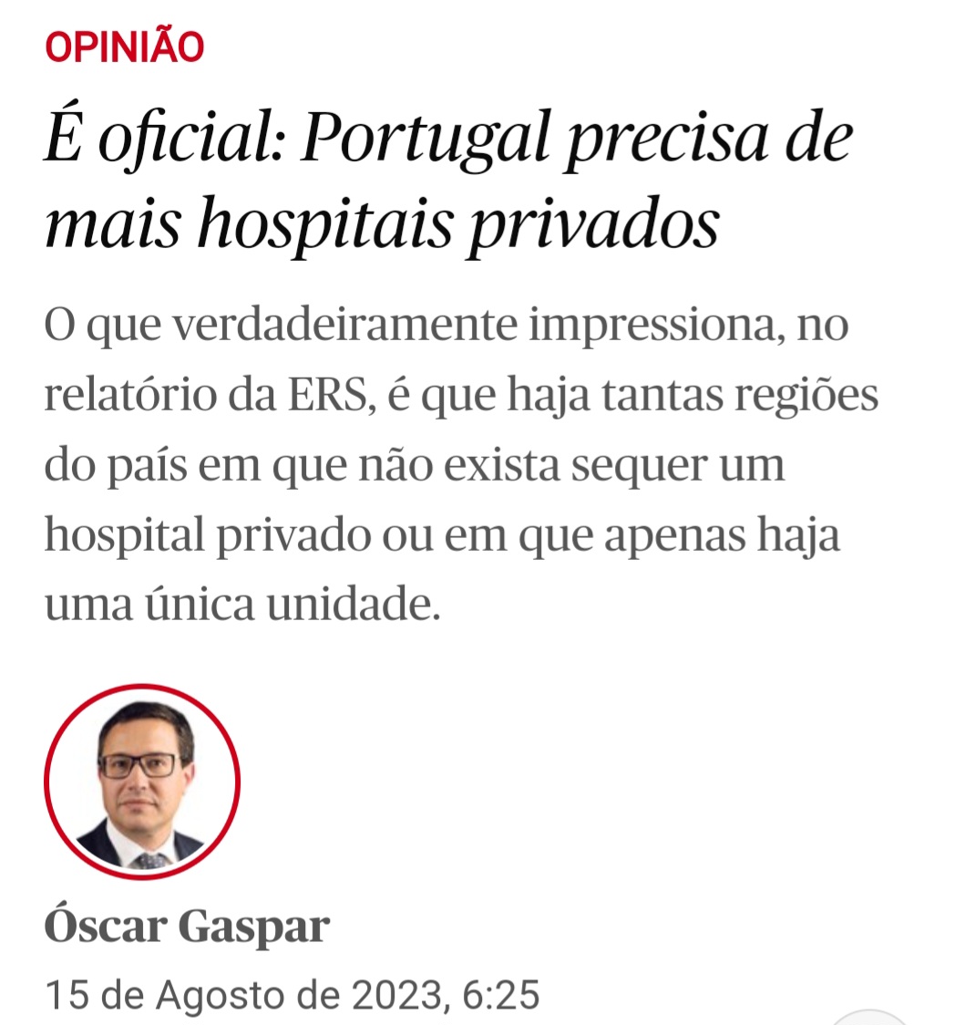 miguelcardina's tweet photo. Óscar Gaspar foi secretário de Estado da saúde de um governo PS e é agora presidente da Associação Portuguesa de Hospitalização Privada. Hoje, no jornal Público, escreve isto. "Deterioriar primeiro, abocanhar depois" é o slogan oculto do grande partido dos interesses. https://t.co/WCOzcZRf8V