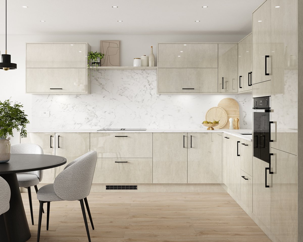 BenchmarxUK's tweet image. Benchmarx Design has introduced this gorgeous Ultragloss Limestone finish to the popular Nordica range!

You can see more of the collection at bit.ly/3DlhtMk

#MyBenchmarxDesign #BenchmarxKitchens #GlossKitchen #NeutralKitchen #KitchenIdeas #KitchenTrends