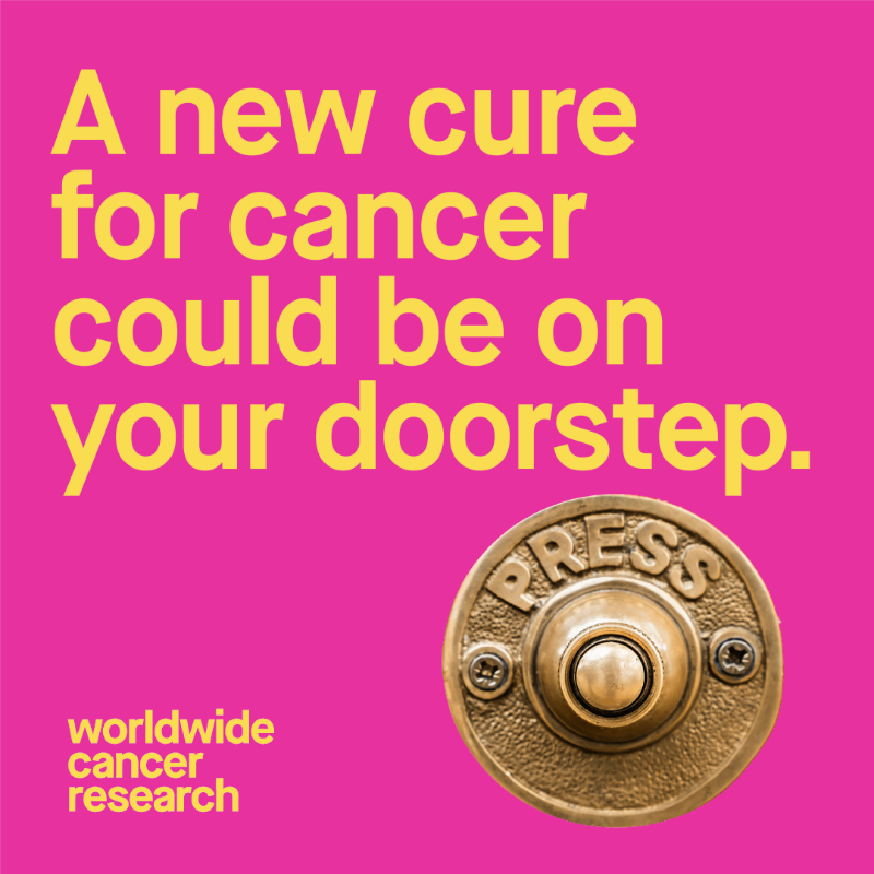 WorldwideCancer's tweet photo. If your doorbell rings, it’s worth answering - it could help us stop cancer. If one of our #Curestarters visits you, we’d love you to sign up and join us in our quest.