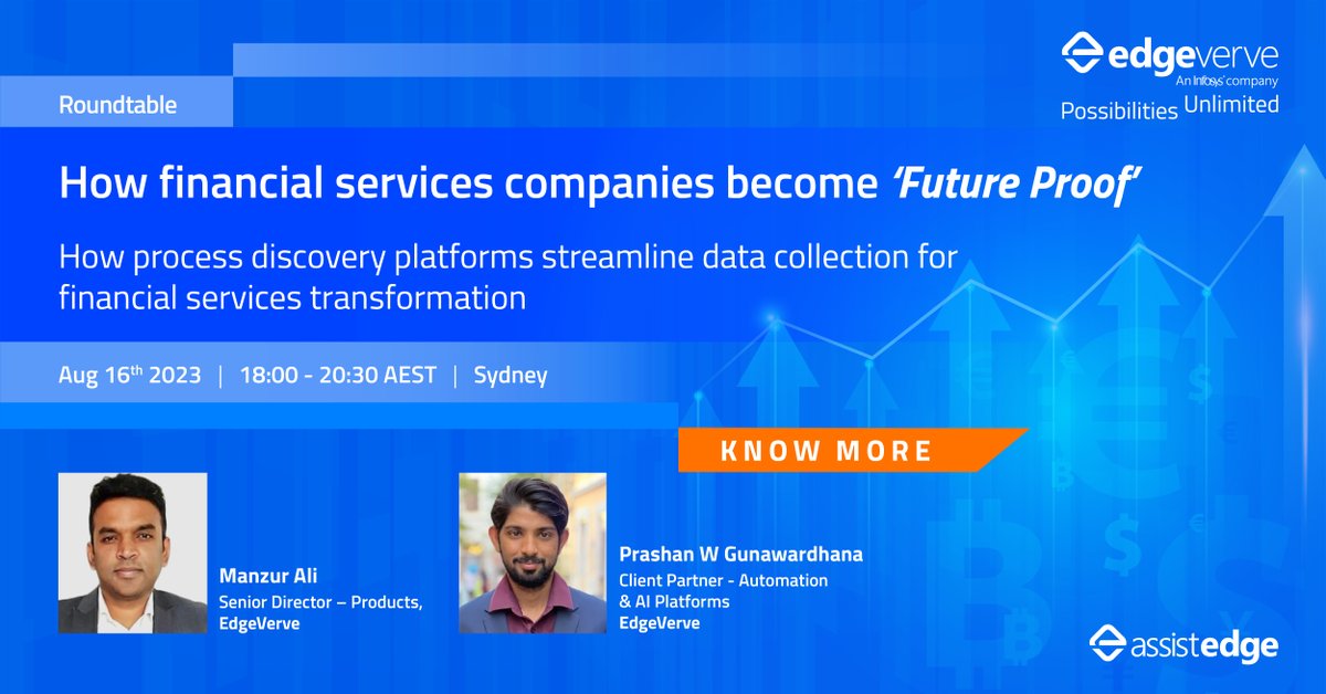 edge_verve's tweet image. 🚀 Join our discussion tomorrow to explore #processdiscovery platforms and learn how to unlock insights to drive strategic decision-making for financial institutions. Know more! ki.show/NrsfsD

#AssistEdge #InsightsToTransformation #Automation