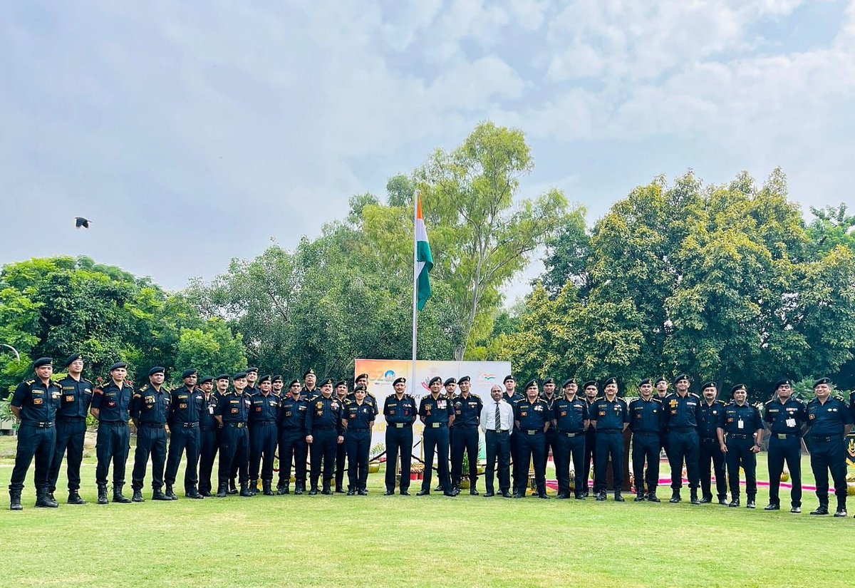 nsgblackcats's tweet photo. NSG celebrates 77th Independence Day with fervour and enthusiasm. 
Sh M A Ganapathy, DG  NSG and all ranks of NSG wish everyone a very happy Independence Day.
#Blackcats
#सर्वत्रसर्वोत्तमसुरक्षा https://t.co/cSPshBKdYt