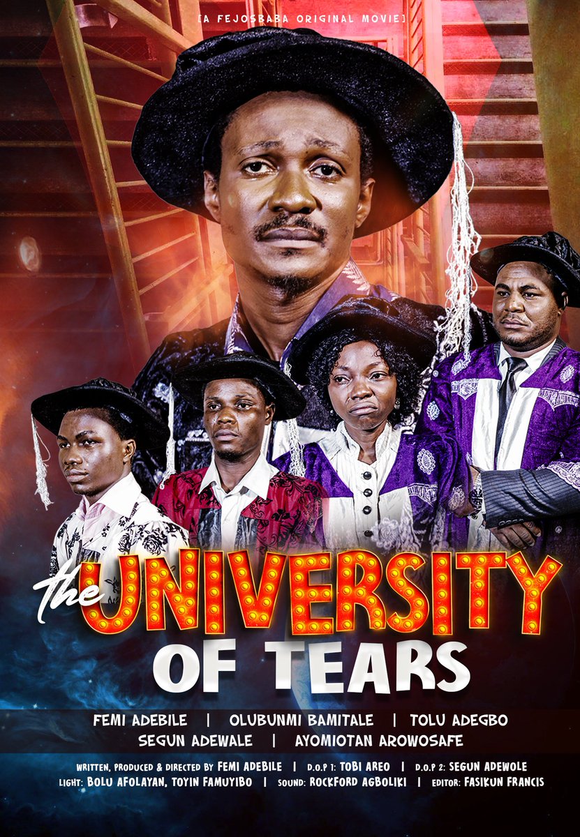 fejosprem's tweet image. They are all students of a University 
Some are lecturers, Some are professors 
Some are in their 100 levels
 while some are in their final years
But one common thing about them is "Tears"
.
Coming out This Sunday
#DeeperLifeAt50 #movies