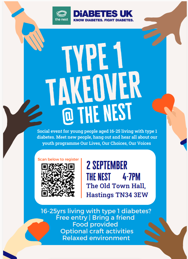 ESHT Young People's Healthcare Transition Service (@esht_rsgh) on Twitter photo Great opportunity for 16-25 year old's, with type 1 diabetes, to meet up on 2nd September <a href="/ESHTNHS/">East Sussex Healthcare NHS Trust</a> #Yourchoices <a href="/DiabetesUK/">Diabetes UK</a> @nhs_scft @ESHT_CHIC <a href="/ESHT_people/">ESHT Engagement & Wellbeing</a> @ESHT_MSK <a href="/ItuEastbourne/">Critical Care EDGH & Conquest 💙</a> <a href="/CareCcn/">Community Children’s Nurses</a> <a href="/Markstanden5/">Mark standen</a> <a href="/AngelaColosi/">Angela Colosi MSc RN 💙</a> <a href="/CYPDiabNetwork/">CYP Diabetes Network</a> <a href="/hastingsbc/">Hastings Borough Council</a> <a href="/LeighHills1/">Leigh Hills</a> <a href="/AngieGodden/">Angie Godden</a> Great opportunity for 16-25 year old's, with type 1 diabetes, to meet up on 2nd September <a href="/ESHTNHS/">East Sussex Healthcare NHS Trust</a> #Yourchoices <a href="/DiabetesUK/">Diabetes UK</a> @nhs_scft @ESHT_CHIC <a href="/ESHT_people/">ESHT Engagement & Wellbeing</a> @ESHT_MSK <a href="/ItuEastbourne/">Critical Care EDGH & Conquest 💙</a> <a href="/CareCcn/">Community Children’s Nurses</a> <a href="/Markstanden5/">Mark standen</a> <a href="/AngelaColosi/">Angela Colosi MSc RN 💙</a> <a href="/CYPDiabNetwork/">CYP Diabetes Network</a> <a href="/hastingsbc/">Hastings Borough Council</a> <a href="/LeighHills1/">Leigh Hills</a> <a href="/AngieGodden/">Angie Godden</a>
