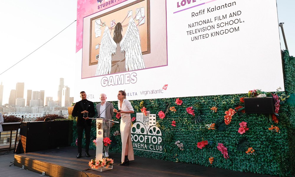 "It means a lot to me to have represented my school, my country, and my region so proudly and at such prestigious awards."

Student <a href="/BAFTAUS/">BAFTA North America</a> Spotlight: Saudi Female Game Designer <a href="/_rafifk/">Rafif Kalantan 🍉 رفيف كلنتن</a> Wins 1st Student BAFTA For <a href="/NFTS_Games/">National Film & Television School Games Design</a>

Read the full story: bit.ly/3Yyhfv8