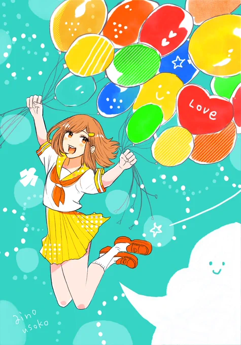 『カラフルポップバルーン』私なりのカラフルを模索しました!応募させていただきます!#Frescoイラコン #IROIRO  #カラフル 
