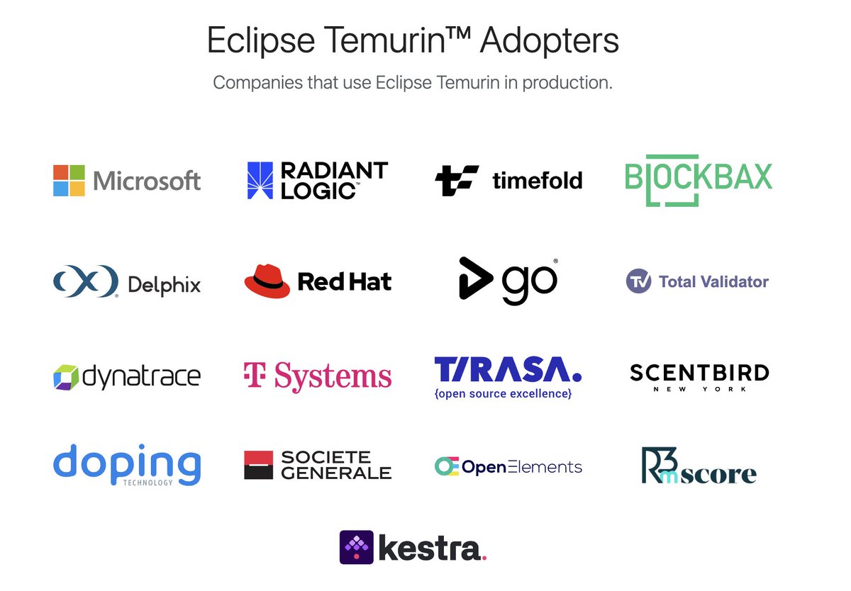 Does your company use #temurin binaries in production? Please help us out by taking 5 minutes to add your logo to our Temurin Adopters page! Simply fill in the form here:
github.com/adoptium/adopt…
