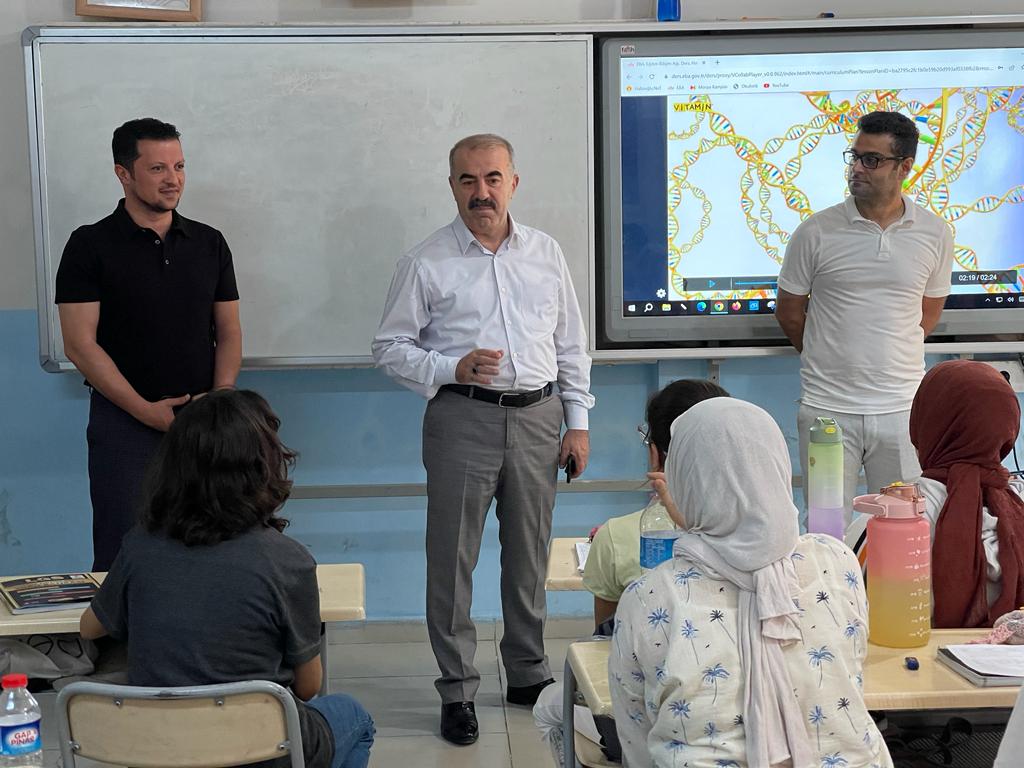 artukluilcemem's tweet photo. İl Müdürümüz Sn. Murat Demir ve İlçe Müdürümüz Sn. Mehmet Emin Duyan,  Hacı Suphiye Bölünmez İHO'da devam eden Yaz Dönemi Kurslarını ziyaret ederek yöneticilerimizden ve öğretmenlerimizden bilgi aldılar. https://t.co/wtMkvPayK0