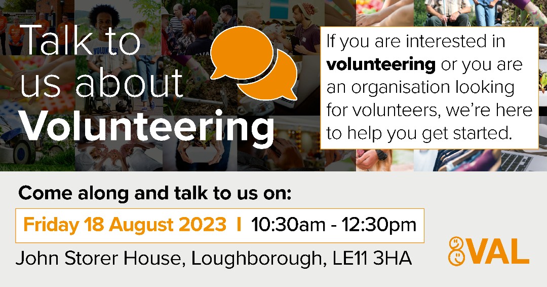 valonline's tweet photo. #Volunteer opportunities are here!
πJoin us in supporting our local community by VOLUNTEERING! Come along and chat with us at #JohnStorerCharnwood to find out more.
#askVAL #HelpOurCommunity https://t.co/ZSqVivwgFj