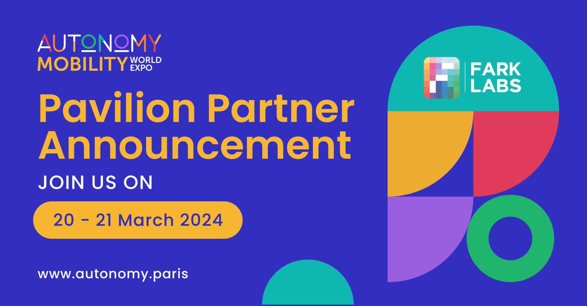 We are thrilled to announce that @FarkLabs is participating at the AUTONOMY MOBILITY WORLD EXPO 2024 as Pavilion Partner. Join us to collaborate, share ideas, and shape the future of Mobility on March 20-21, 2024. Learn more about the event here ➡️ amwe.world