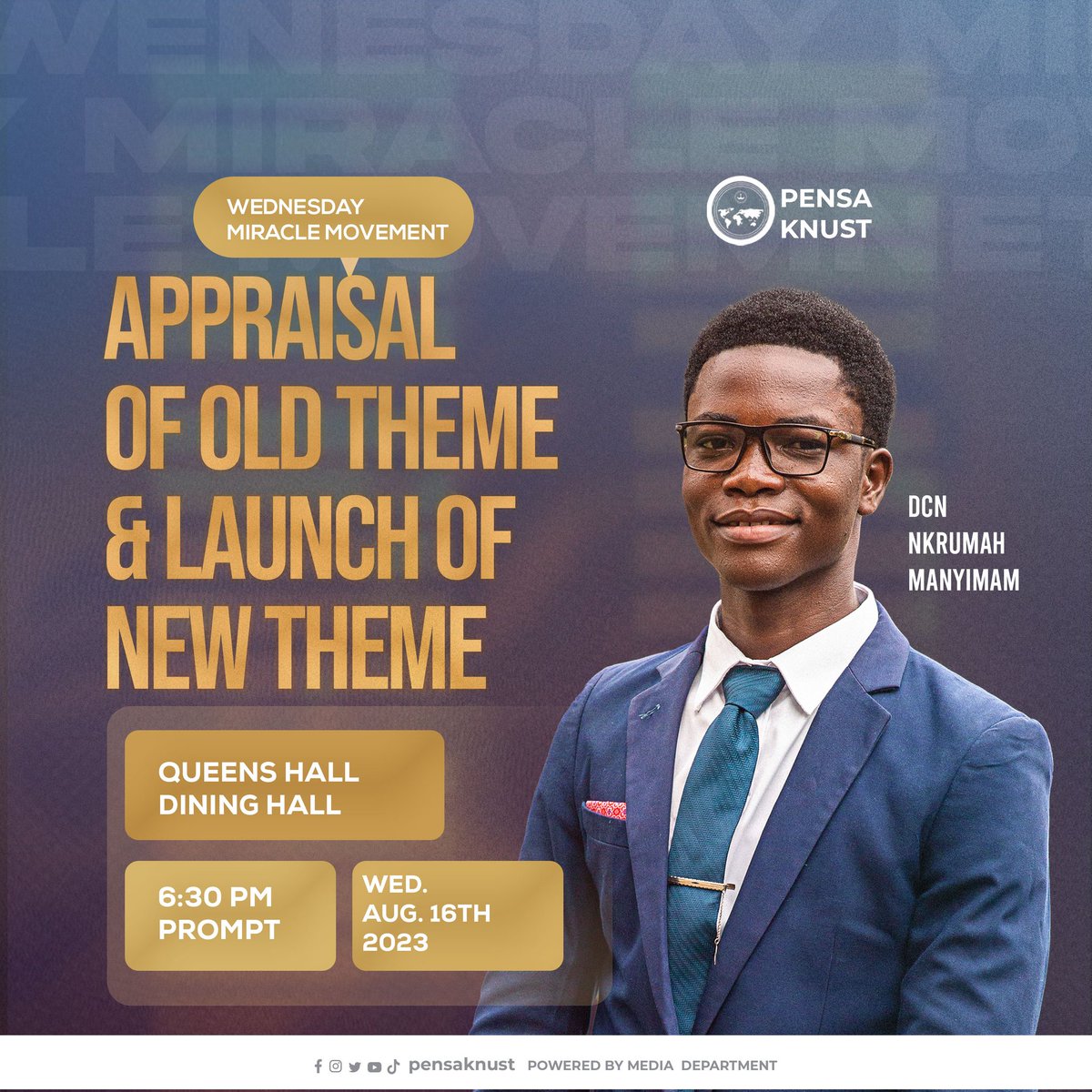 PENSAKNUST1's tweet photo. Christ In You!
All too soon, the academic and spiritual year is ending gloriously with the appraisal of the old theme and the unveiling of the new theme
Seeeee you thereeee🥳
#RevivedCoworkersofChrist
#RootedInHisWord
#WalkingInHisGlory https://t.co/OSoCROfo6i