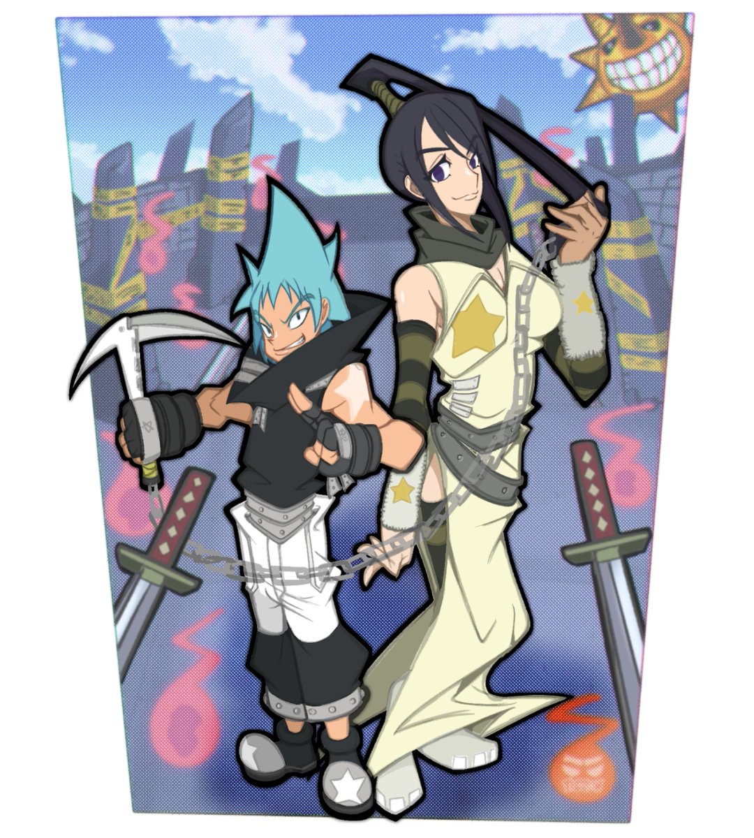 TIGZ✪N ★ تيجزون (@technotigzon) on Twitter photo I'm super thrilled to join the Anime Collab. I did the part with Black★Star and Tsubaki from Soul Eater!
A big thanks to <a href="/artcollabfriend/">Art Collab Friends</a> and every amazing artist on this huge collab. It's been a huge honor to be participating in this AWESOME collab!
----
#souleater | #anime I'm super thrilled to join the Anime Collab. I did the part with Black★Star and Tsubaki from Soul Eater!
A big thanks to <a href="/artcollabfriend/">Art Collab Friends</a> and every amazing artist on this huge collab. It's been a huge honor to be participating in this AWESOME collab!
----
#souleater | #anime