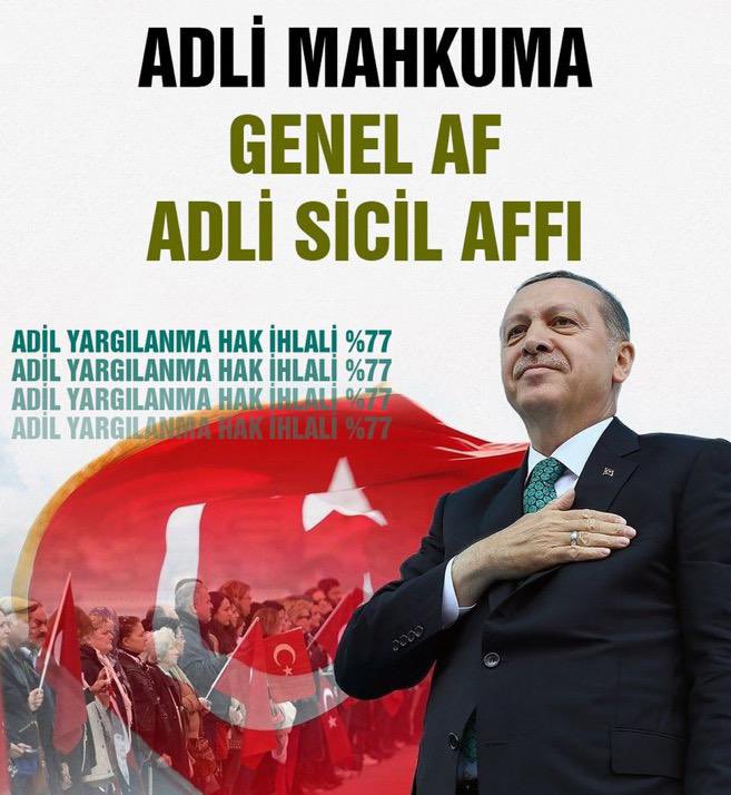 SEVDİKLERİNİ ALMADAN ;

👉🏻 NE ANNELER
👉🏻 NE BABALAR
👉🏻 NE EŞLER
👉🏻 NE ÇOCUKLAR SUSACAK.

Mahkumlara 100yılAffı ve sicil affı istiyoruz! 
<a href="/RTErdogan/">Recep Tayyip Erdoğan</a> <a href="/yilmaztunc/">Yılmaz TUNÇ</a>