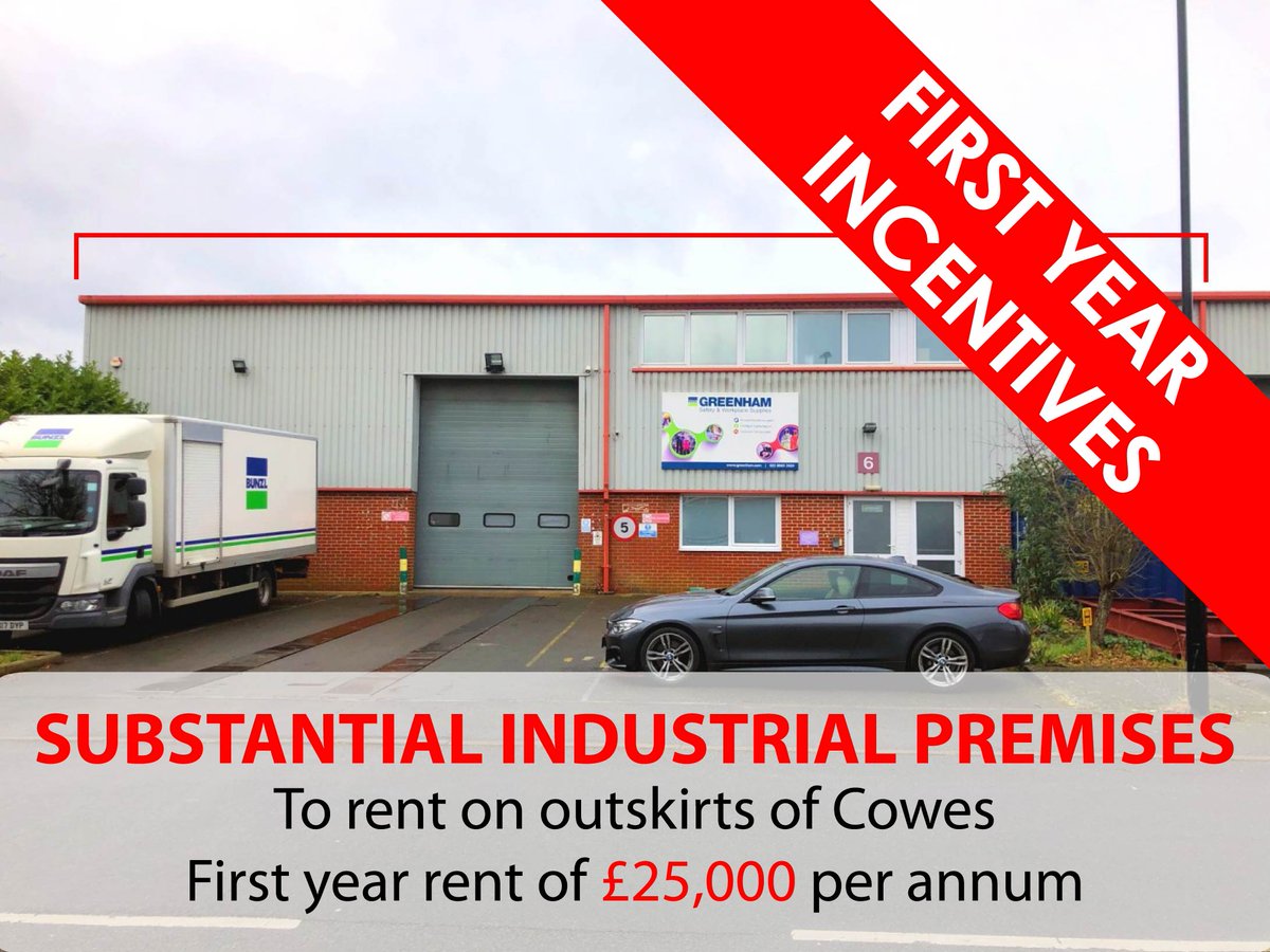 DISCOUNTED FIRST YEAR RENT at this large Industrial premises in Cowes.

Contact us for further detail : 01983 301 434

#commercialpropertytorent #GullyHoward #IsleofWight #business #Cowes #industrial