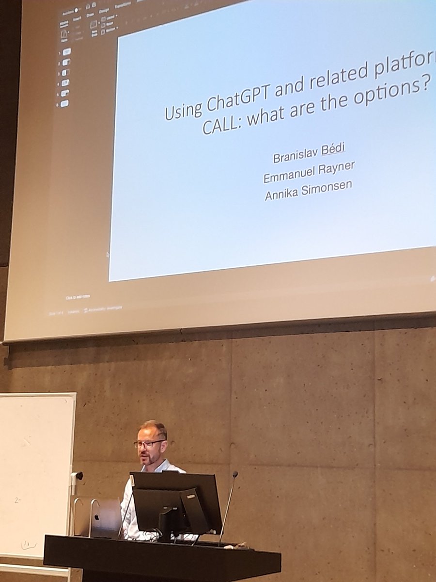 And #eurocall2023 kicks off with a workshop on ChatGPT and how to integrate it into language teaching - Branislav Bedi starts