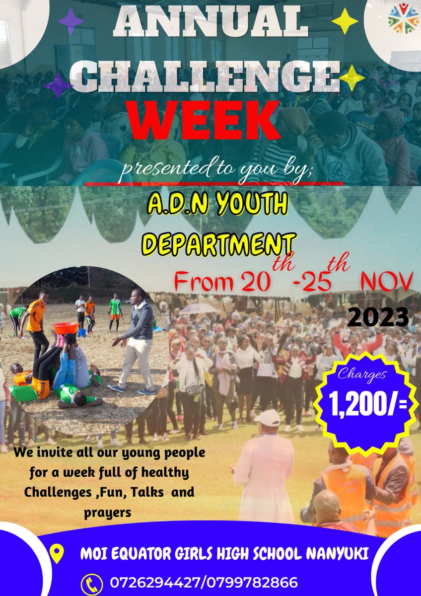 adnyeri's tweet photo. We welcome you to the Annual Youth Challenge week.
Theme "Youth walking together in Christ"
Karibu 🤝
@QuovadisYoutHub @catholicnyeri12 https://t.co/y0JQ76pgzJ