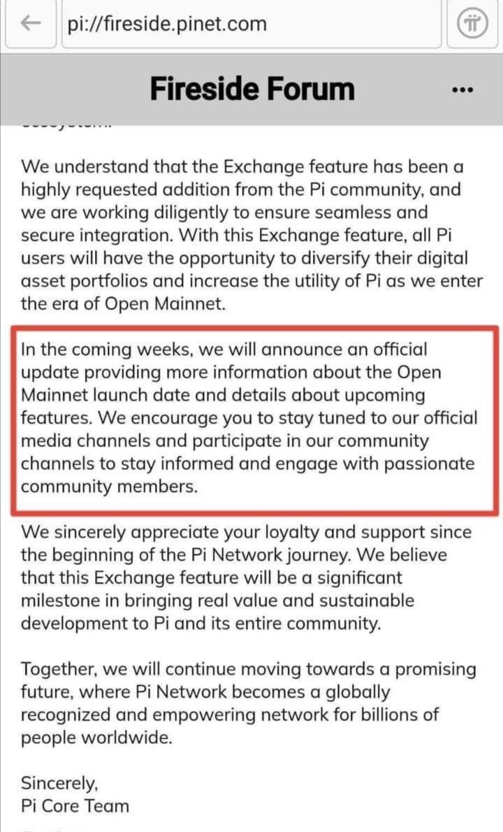 PiFortunemarket's tweet photo. Exciting new from @PiCoreTeam has they about to announce Opennmainet and features to be added by them before the final day of opennmainet.
Hope this keep all Pioneers alive, be steady, keep engaging, keep promoting, shun FUD and FOMO, we are about to be officially tramsact Pi. https://t.co/rxxSWIUrru