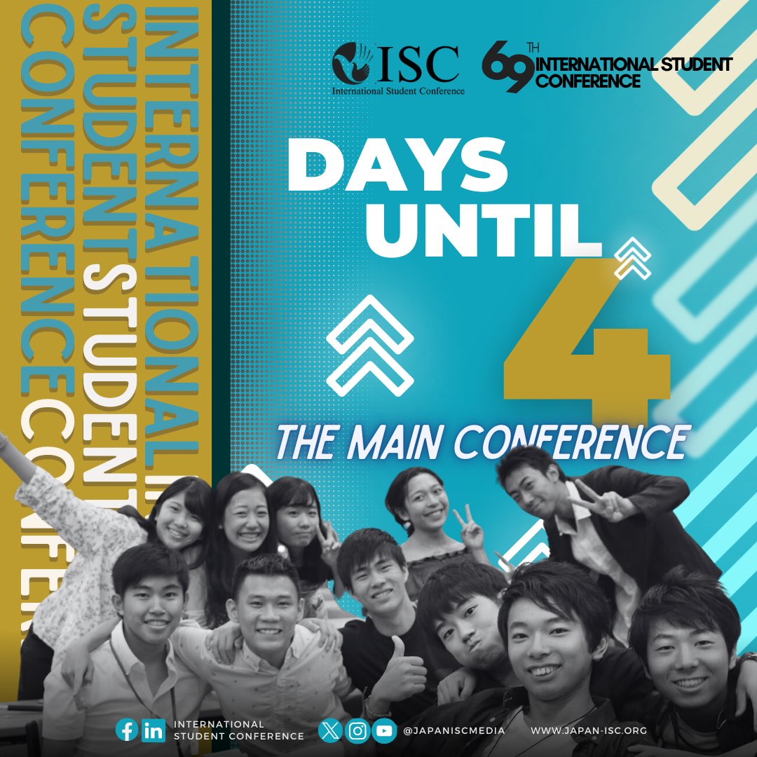 4 DAYS UNTIL THE MAIN CONFERENCE 🤩😱💪

Hey, ISC participants! Are you excited to meet the gang this August 19? We sure are looking forward to seeing you at the conference! Don’t forget to stay tuned to our emails and announcements.

See you there!