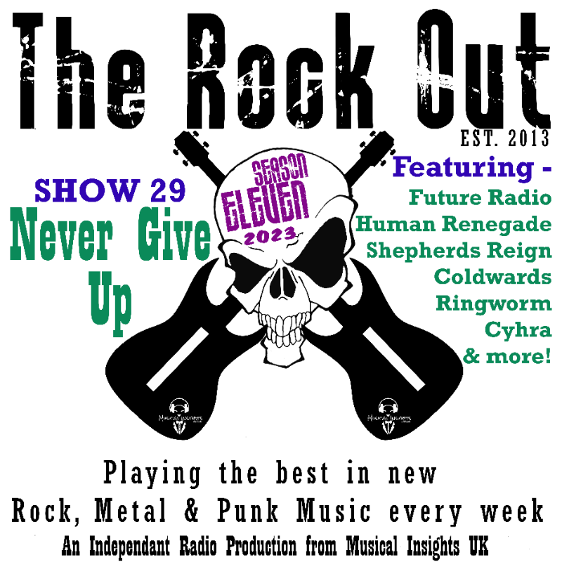 TheRockOutRadio's tweet photo. This week's show E29 will be broadcast on @CliffsRadio tonight (Thursday) at 6pm BST
🎵[CLICK THE PIC TO LISTEN]🎵

#NewMusic from @Cyhra_official @RingwormBand @HumanRenegade @shepherdsreign #Coldwards &amp; many more!

@musicalinsights @radio_mark
#Rock #Metal #Punk #Metalcore #UK