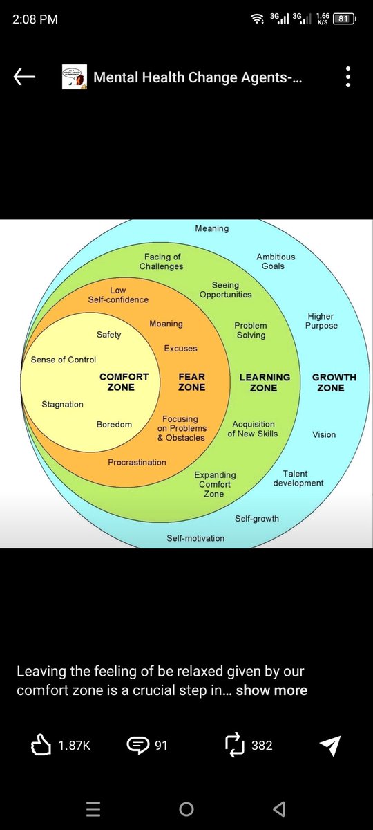 MindMat88325520's tweet photo. Leaving the feeling of being relaxed given by our comfort zone is a crucial step in advancing one's career or personal growth.🧑‍🎓🤵

So, challenge yourself regularly and enjoy the fruits of continual expansion.🙅🙆

#motivation #growth #psychology https://t.co/Y84JS7Hgi3