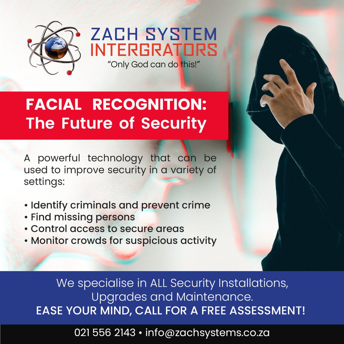 zach_systems's tweet image. Eyes on the Future: Exploring the Revolutionary Power of Facial Reconstruction in Security 📸🔐 

Contact us TODAY for a quote👇

+27 21 556 2143
+27 63 875 1765
info@zachsystems.co.za
zachsystems.co.za

#homeowner 
#securitywesterncape
#accescontrol
#CCTV