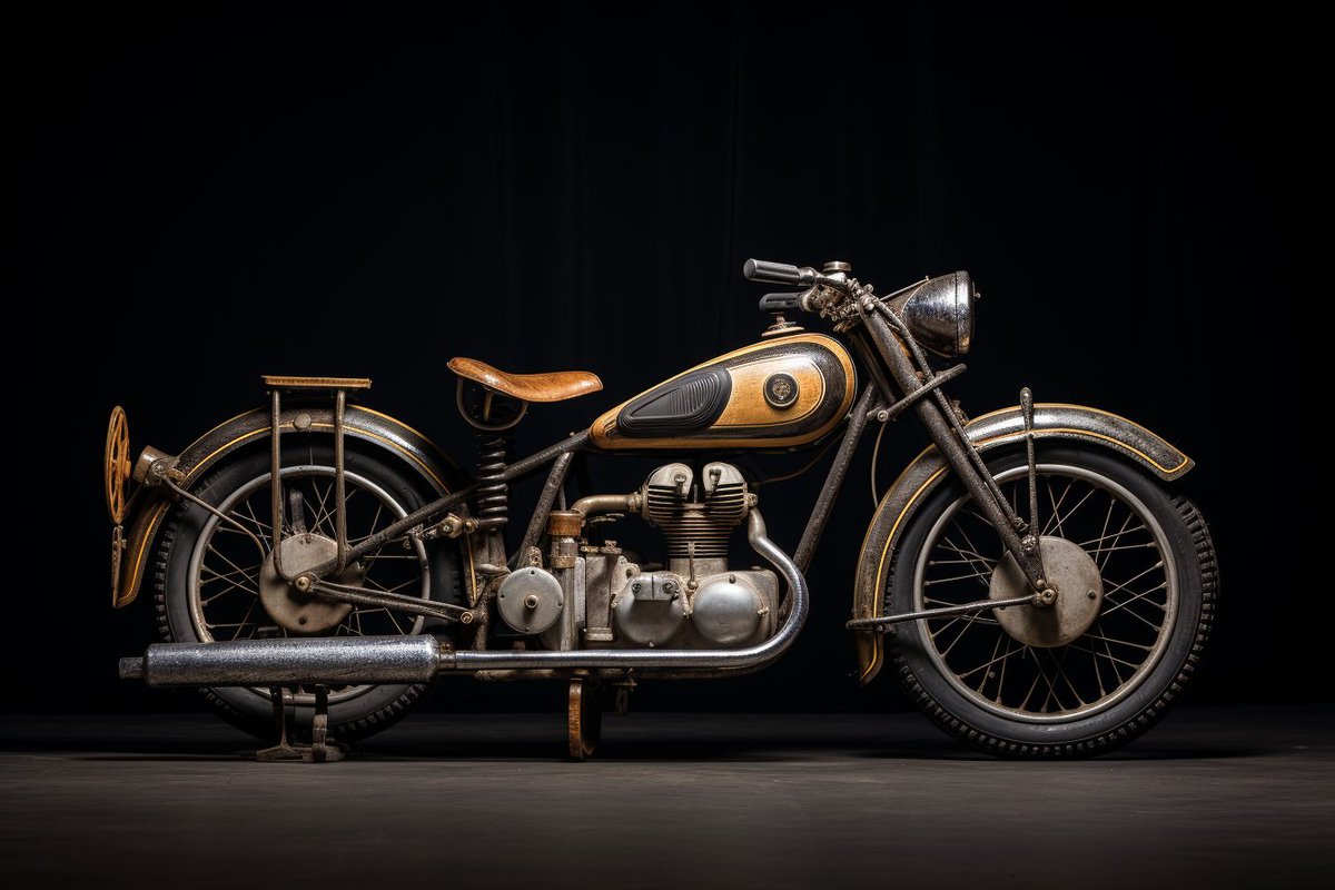 blackoceanAI's tweet photo. Hello all, this is my first post on Twitter and I would like to share some of my Midjourney art. This is from a vintage motorcycle project I have been working on. Hope you enjoy and follow for some more of my work 🙏 #midjourney #AIart #GenerativeAI #motorcycles https://t.co/PC0hnpf2Zc