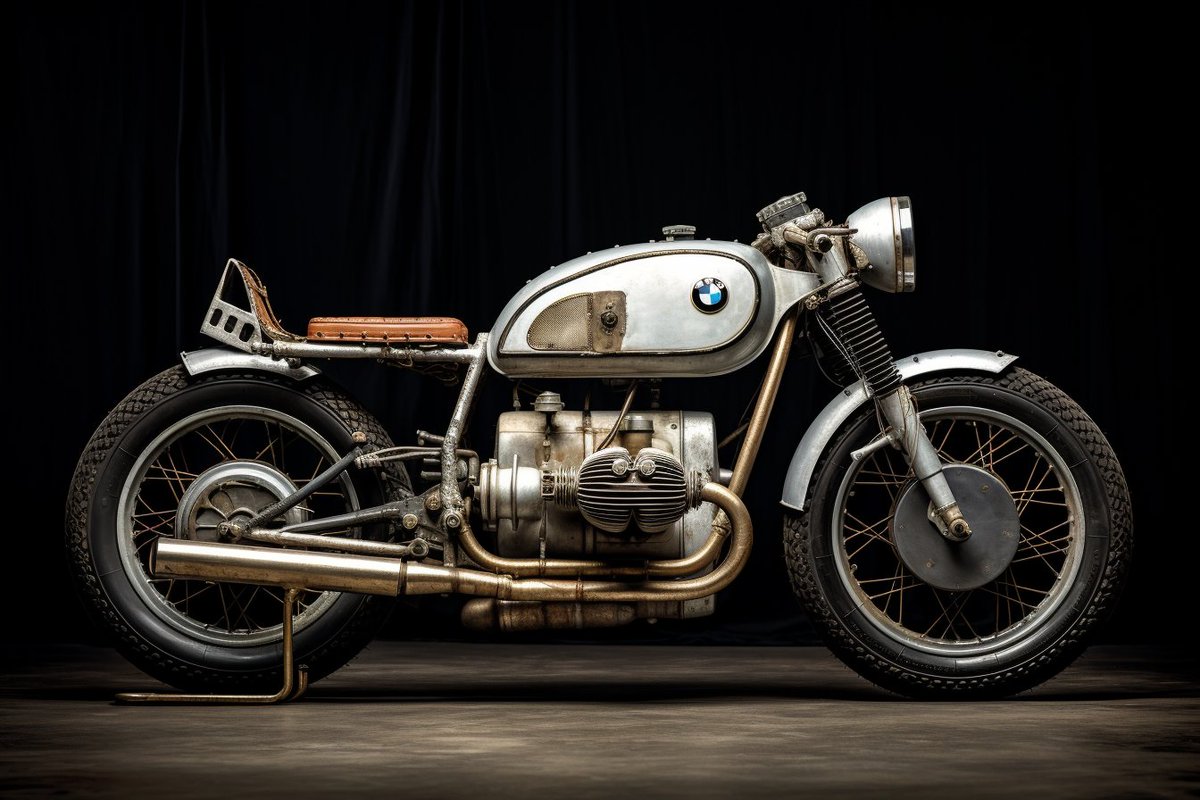 blackoceanAI's tweet photo. Hello all, this is my first post on Twitter and I would like to share some of my Midjourney art. This is from a vintage motorcycle project I have been working on. Hope you enjoy and follow for some more of my work 🙏 #midjourney #AIart #GenerativeAI #motorcycles https://t.co/PC0hnpf2Zc