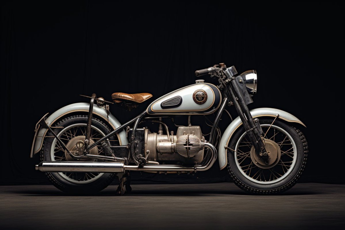 blackoceanAI's tweet photo. Hello all, this is my first post on Twitter and I would like to share some of my Midjourney art. This is from a vintage motorcycle project I have been working on. Hope you enjoy and follow for some more of my work 🙏 #midjourney #AIart #GenerativeAI #motorcycles https://t.co/PC0hnpf2Zc