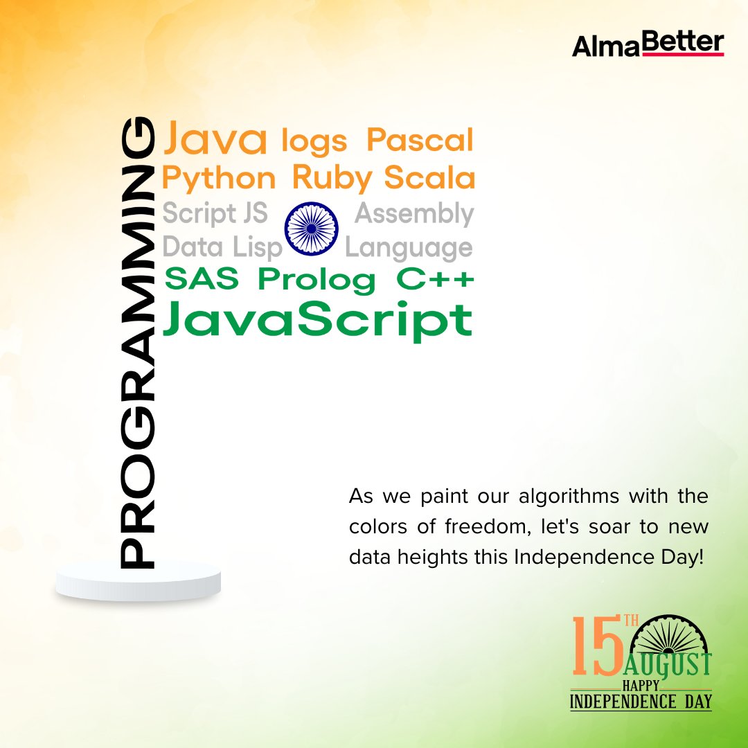 AlmaBetter wishes you all a very Happy Independence Day! 🇮🇳🙌

#almabetter #forabettertomorrow #independenceday #15august #india #indian #independent