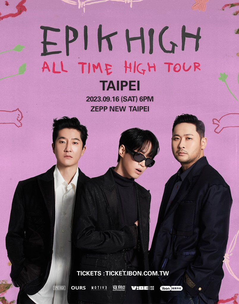 EPIK HIGH <ALL TIME HIGH TOUR> IN TAIPEI HIGH SKOOLS!! Get ready for an EPIK one-night-only performance at ZEPP NEW TAIPEI🚀🔥   🗓️Sep 16(Sat) 2023, 6PM   🎟Tickets will go on-sale on Aug 19(Sat), 12PM(NST) ticket.ibon.com.tw #에픽하이 #EPIKHIGH