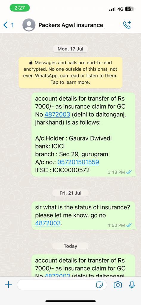 gauravv_gd's tweet photo. @DRSAgarwal More than 1 month has lapsed &amp; amount of Rs.7000 for damages of items hasn’t been given to me. First u damaged the items and now u r not paying insurance amount. What kind of service is this?
GC# 4872003
Mob#9425294144
Acc# 057201501559
ICIC0000572
#poorservice #cheat https://t.co/RYCRl1SSCl