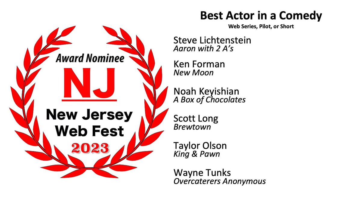 NJWebFest's tweet photo. Here are the #NJWebFest nominees for Web Series, Pilots, and Shorts! Congratulations to all the nominees! Who's ready to #FeelTheMagic next month?! 🤘🏽 Winners to be announced at #TheGala 🏆 Shout it out: #WeGotNominated 🧵 https://t.co/aVDeqsDmh9