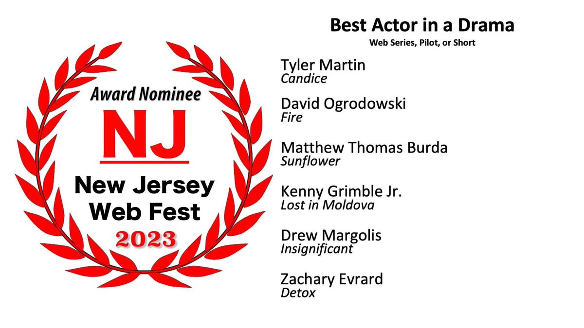 NJWebFest's tweet photo. Here are the #NJWebFest nominees for Web Series, Pilots, and Shorts! Congratulations to all the nominees! Who's ready to #FeelTheMagic next month?! 🤘🏽 Winners to be announced at #TheGala 🏆 Shout it out: #WeGotNominated 🧵 https://t.co/aVDeqsDmh9