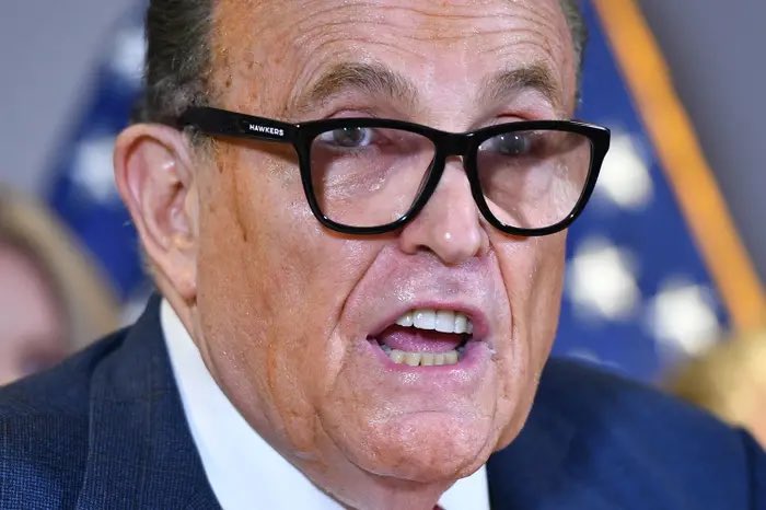 Trump has lied, schemed and cheated his whole life.

But Rudy Rudy Giuliani’s transformation…

He was once Associate Attorney General.
He was once US Attorney for SDNY.
He was once “America’s Mayor”.
He is now a pervy indicted do-conspirator with melting hair.