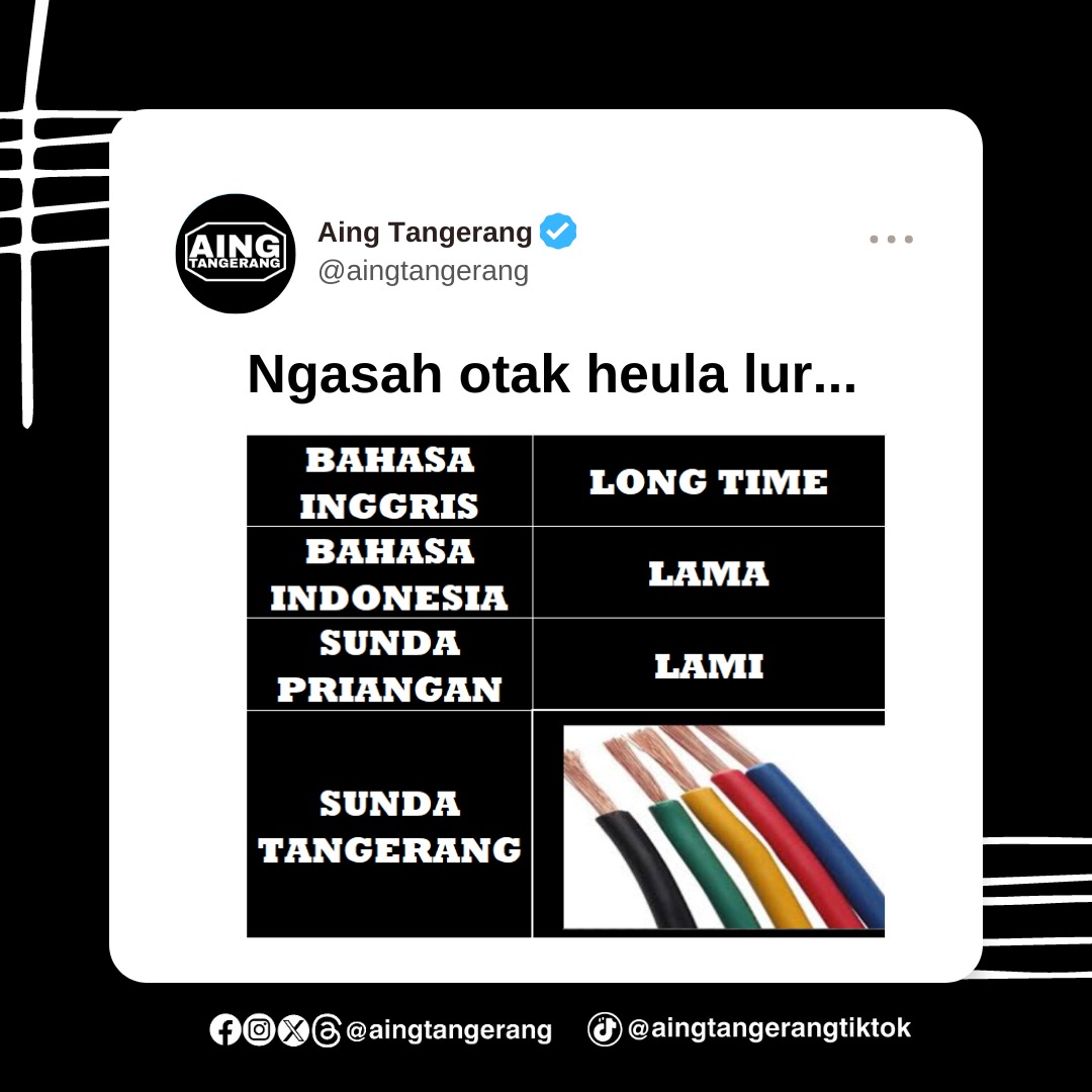mangga urang babarengan ngasah otak heula lur...

nu nyaho jawabanna, komen nyah. 😊

#sunda #sundatangerang #aingtangerang #tangerang #aing