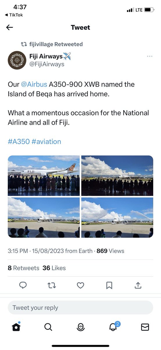 raijeli_taga's tweet image. The Island of Beqa has to be an Airbus🥰 #myislandhome #Beqa #Fijiairways