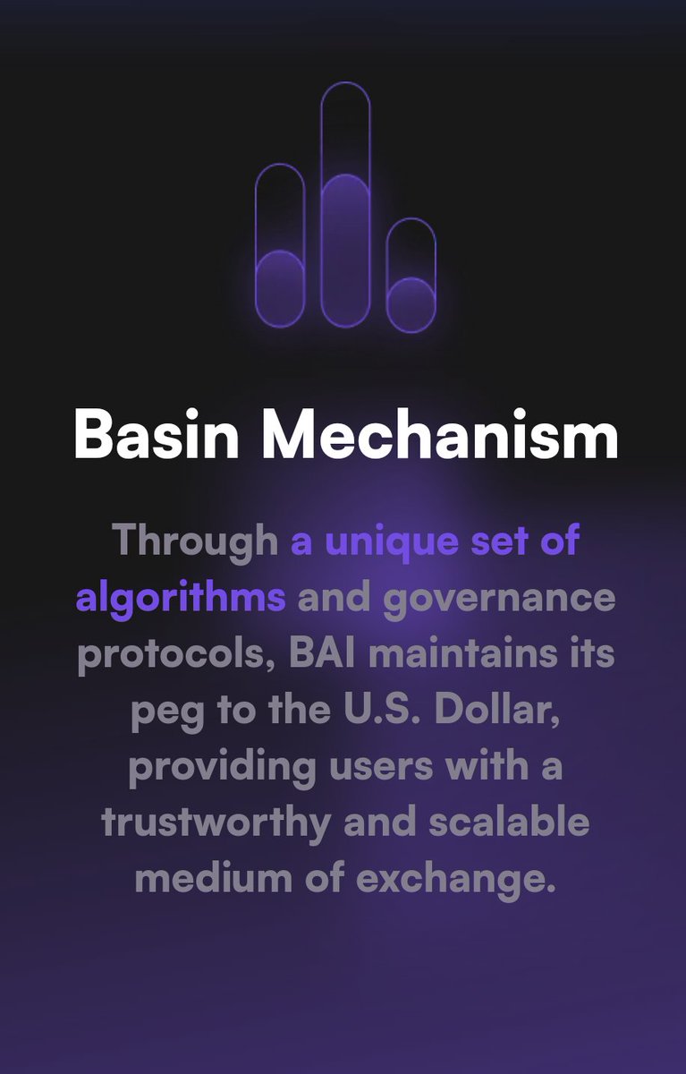 akurefirstson's tweet photo. 4/
The Basin Protocol @BasinOnBase will power the #BASE #CDP system. Without any prior credit checks or legal approvals, users will be allowed  to lock their crypto as the collateral needed in order to borrow and repay $BAI loans ASAP.

While making sure $BAI ≈ 1 USD always. https://t.co/945CPqIzn2
