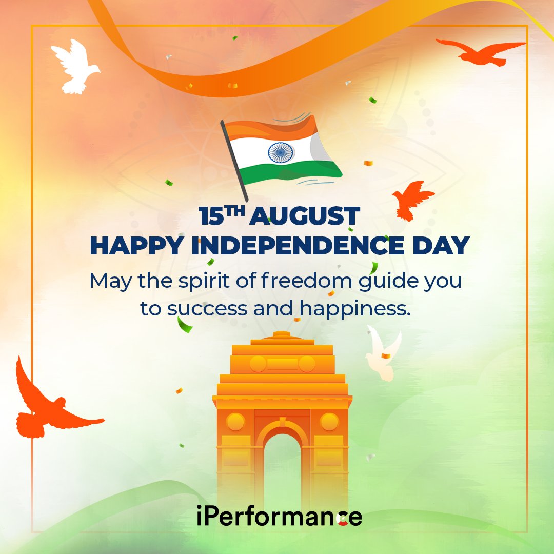 iPerformance_'s tweet photo. Celebrate the 77th Independence Day!
Let's remember the sacrifices and struggles of our freedom fighters and reflect on our nation's progress.
Iperformance wishes all of you a very Happy Independence Day.

#independenceday #happyindependenceday #independence #celebratingfreedom https://t.co/9MrxxJo1zN