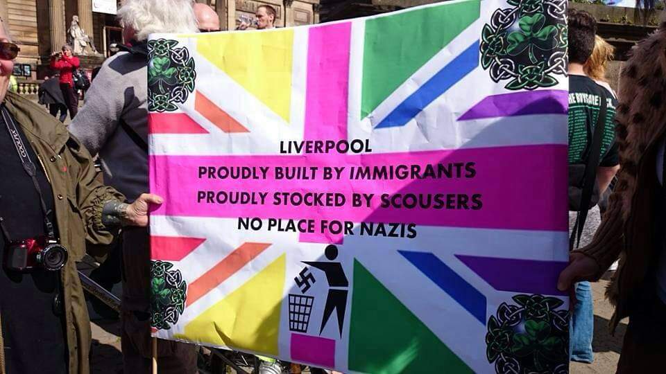 Eight years ago to the day, the far right came to Liverpool, only got as far as the lost luggage hold, departed with egg in their faces, literally!
I love my city, it's wonderful people, it's amazing diversity and it's welcoming arms. I ❤️LIVERPOOL. 👊