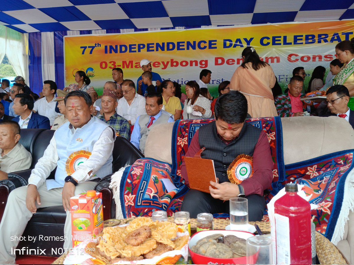 Hon’ble Lok Sabha MP Dr. Indra Hang Subba attends the 77th Independence Day Celebration at Dentam Play Ground, Gyalshing District as a chief guest.