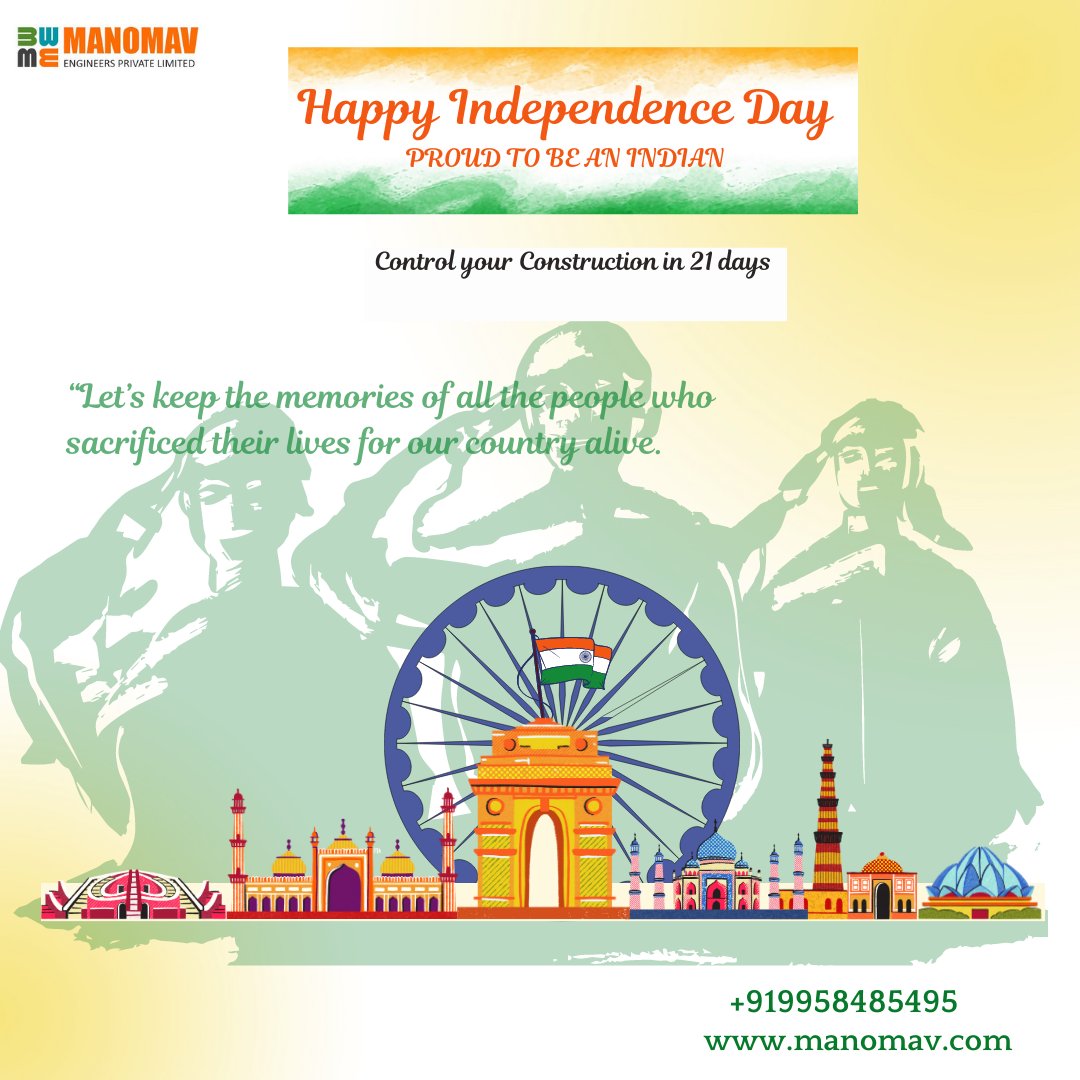 manomavengineer's tweet photo. Manomav Engineers wishing you a very Happy Independence day Construct your building in free nation with https://t.co/D07CroQnrp

#Independenceday #India #Freedom #Indianarmy #Indianflag #Flag #Jaihind #Indian  #Construct #Building #Free #Nation https://t.co/NA5LOTskt8