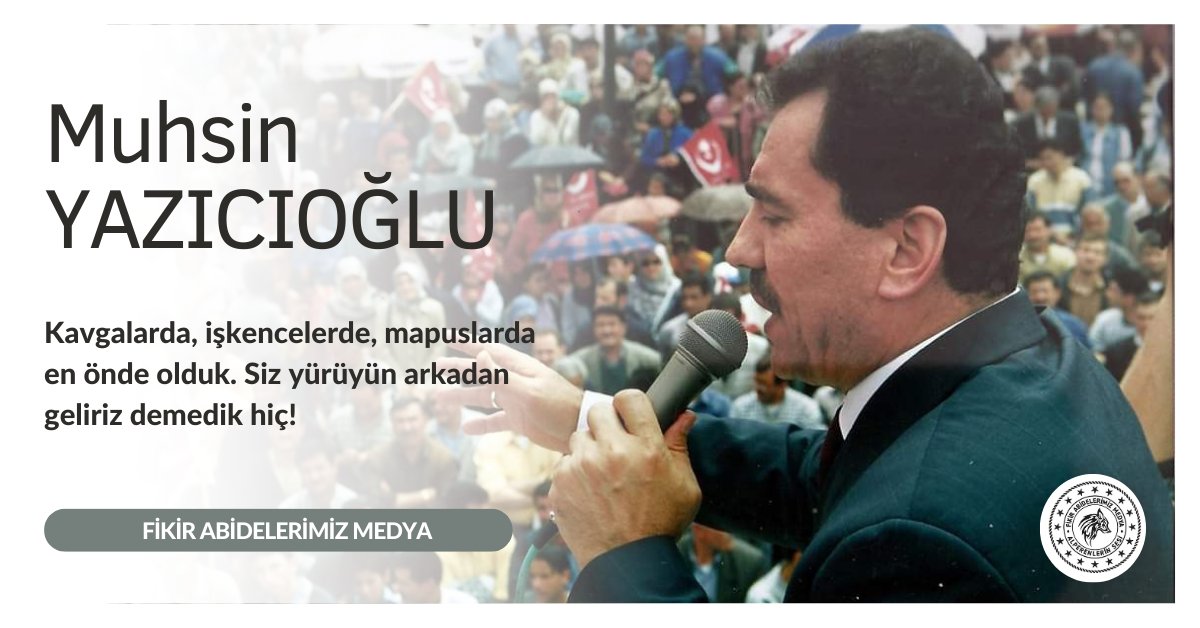 Muhsin Yazıcıoğlu: Kavgalarda , işkencelerde , mapuslarda en önde olduk. Siz yürüyün arkadan geliriz demedik hiç...

#MuhsinYazıcıoğlu