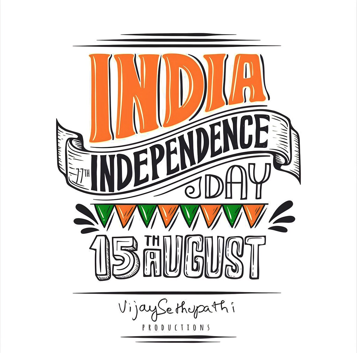 kumaran_VSP's tweet photo. Happy independence day 🇮🇳
@VijaySethuOffl https://t.co/fy8WAbxqlM