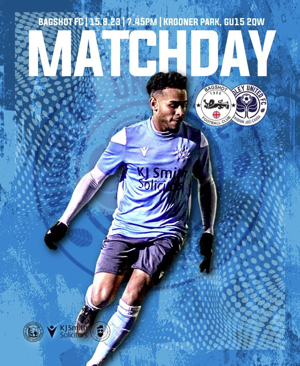 Match day⚽️

We are on the road again with an away trip to <a href="/BagshotFC/">Bagshot FC</a> as we look to bounce back after Saturdays result. 

🏟️ Krooner Park, GU15 2QW
🗓️ 15th August 
⏱️ 7.45 KO
🍺 Bar Open
🍔 Hot food served

#WeAreUnited