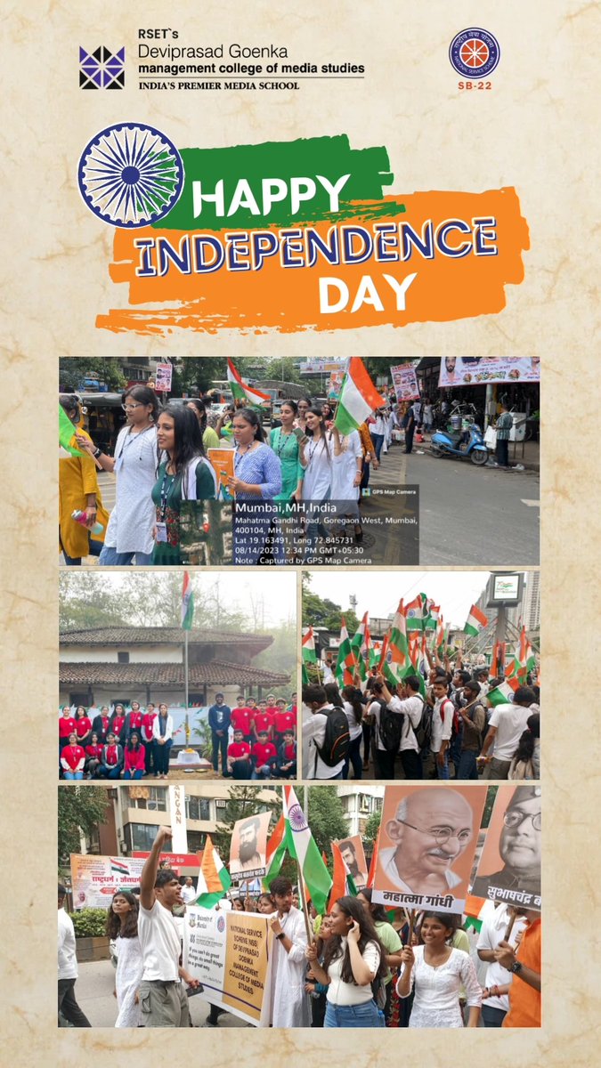 dgmc_nss's tweet photo. Respecting Differences, Embracing Unity - Happy Independence Day!

@dgmcmediaschool @_nssindia @nss_fast_news @nss_world_power @ServiceScheme @connecting_nss @connecting_nss_ @nss_to @nssrdpune @nss_family @uni_mumbai
#DGMC #NSS #NationSchemeService
#IndependenceDay2023 #trending https://t.co/TUDZJOiJIg